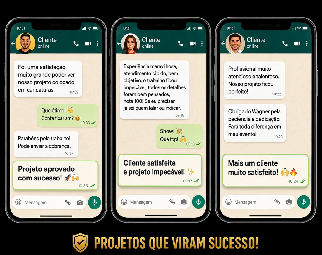 Depoimentos de clientes satisfeitos